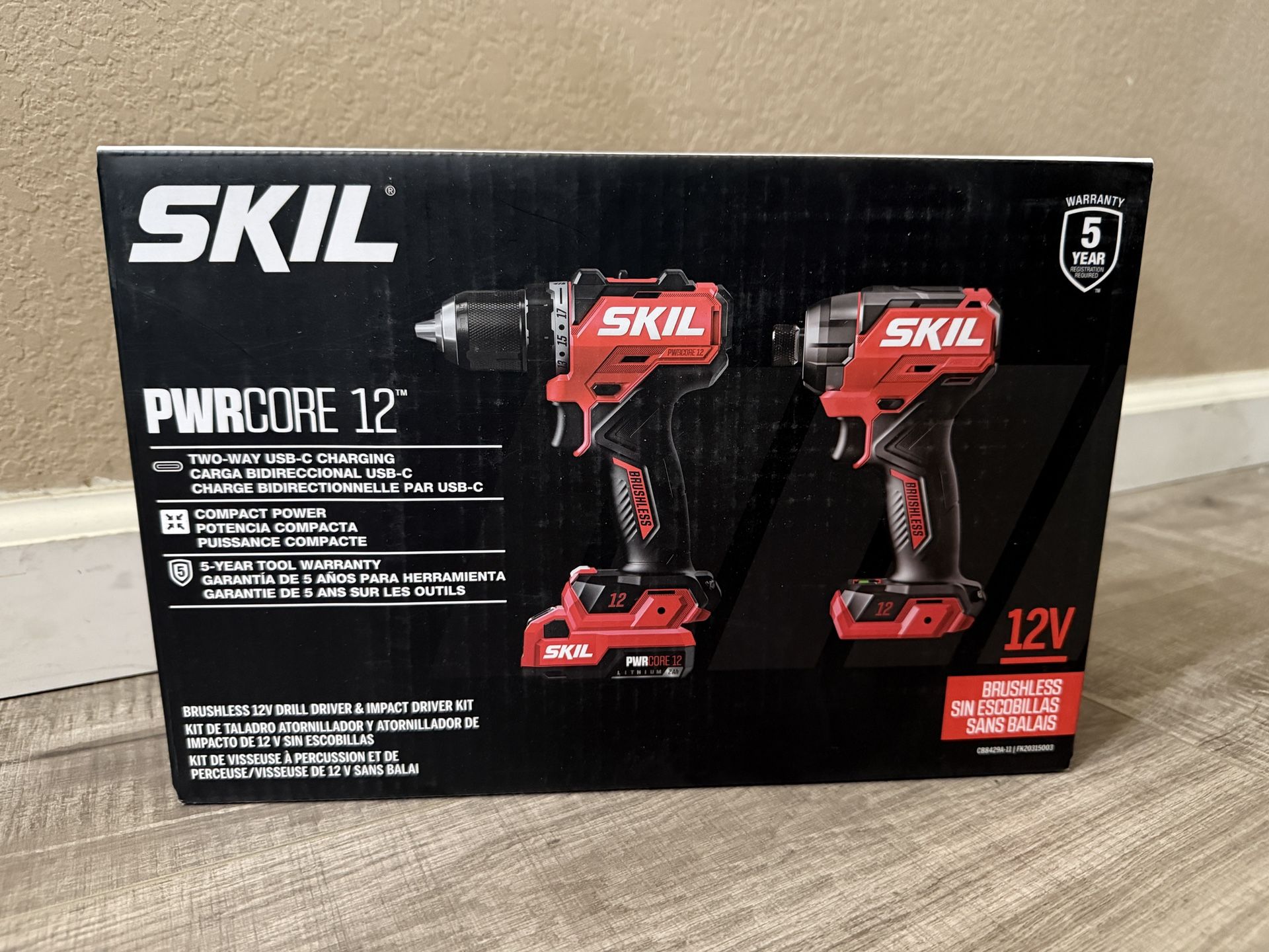 SKIL 12-volt 2-Tool Brushless Power Tool Combo Kit (1-Battery Included & Charger Included)