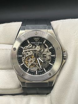 Forge And Foster Automatic 44mm Skeleton Men’s Watch Stainless Steel 316L Ghost *6256