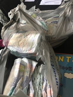 Bags of number 1 diapers