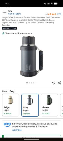Stainless Steel Thermoses 64oz TKK MOUNTAIN