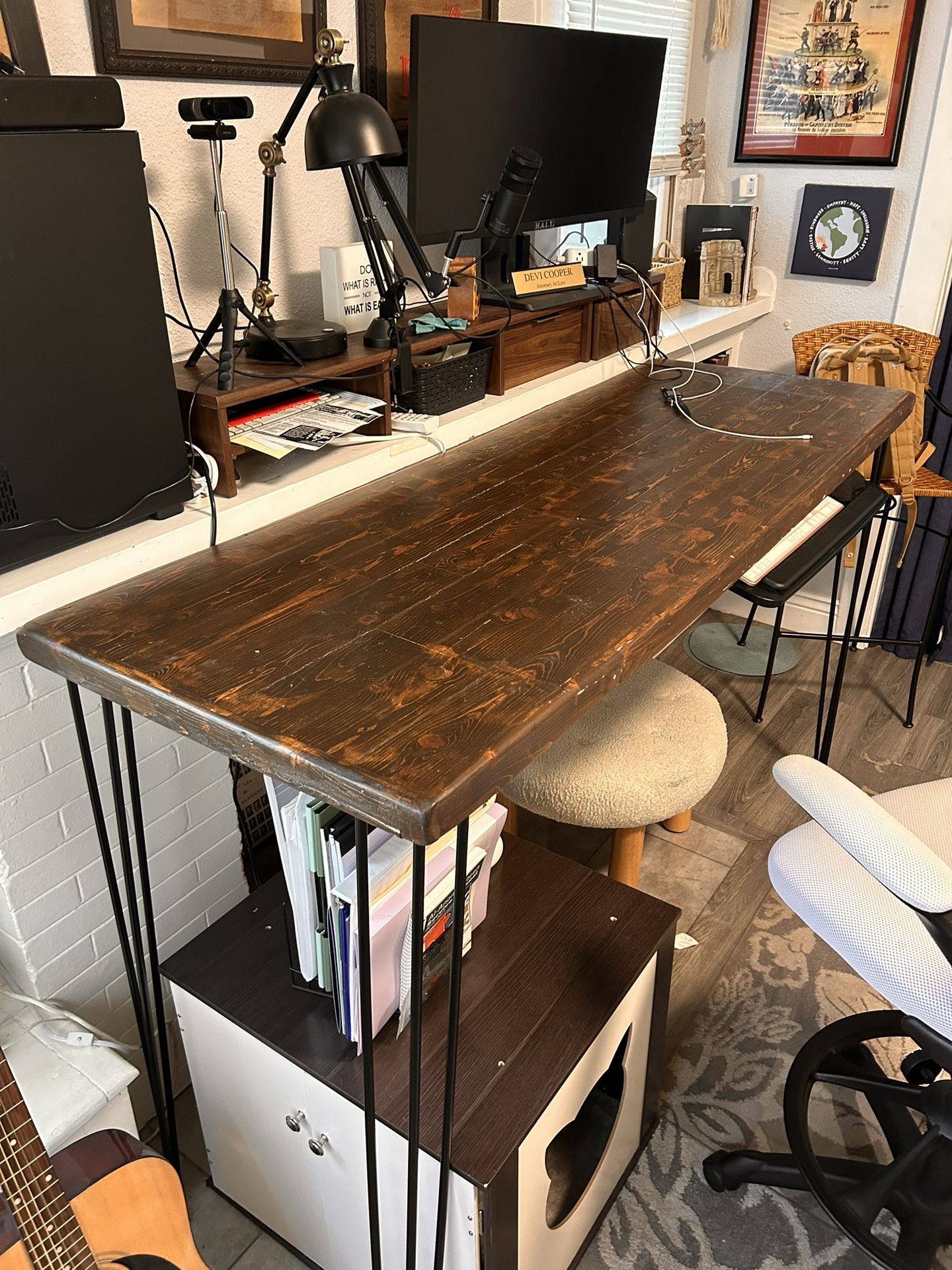 solid wood standing desk 