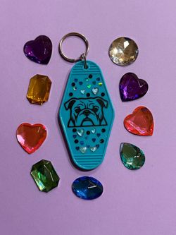 Bulldog Motel Style Keychain