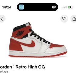 Nike Air Jordan 1 Retro Size 10.5 Heritage Marina