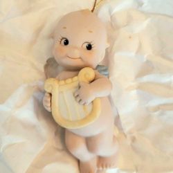 3 Enesco Kewpie 1992 Christmas Ornaments 