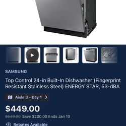 Samsung Dishwasher 