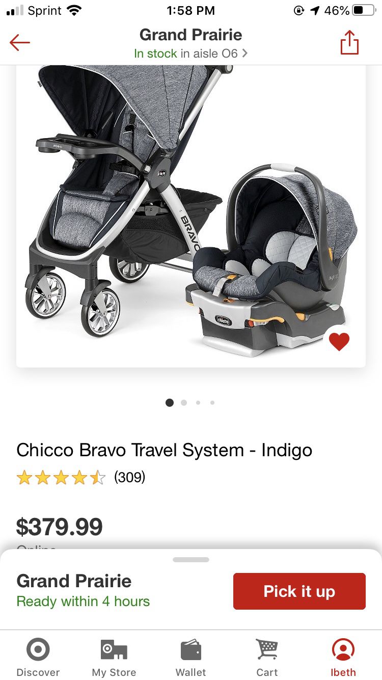 Chicco Bravo stroller and car seat bundle