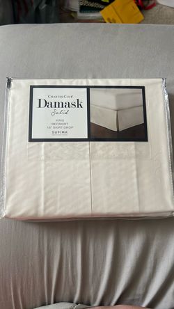 Charter Club Damask Solid King Bedskirt