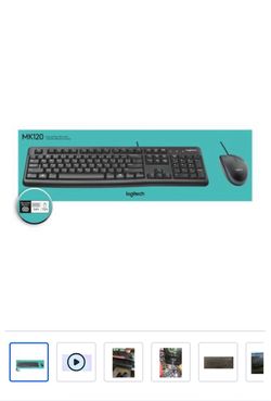 Logitech - MK120 Full-size Wired Membrane Keyboard and Mouse Bundle for PC with USB Plug-and-Play - Black