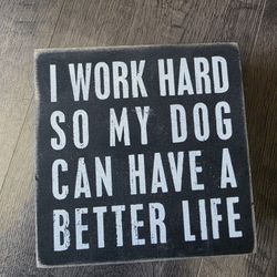 Dog Wood Sign Wall Hanger