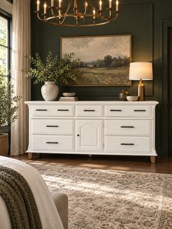White modern dresser, tv stand, buffet