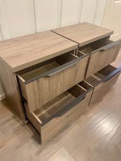 Two Brand New Modern  Night stands ! Large Drawers !!