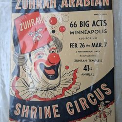 VINTAGE SHRINE CIRCUS PROGRAM