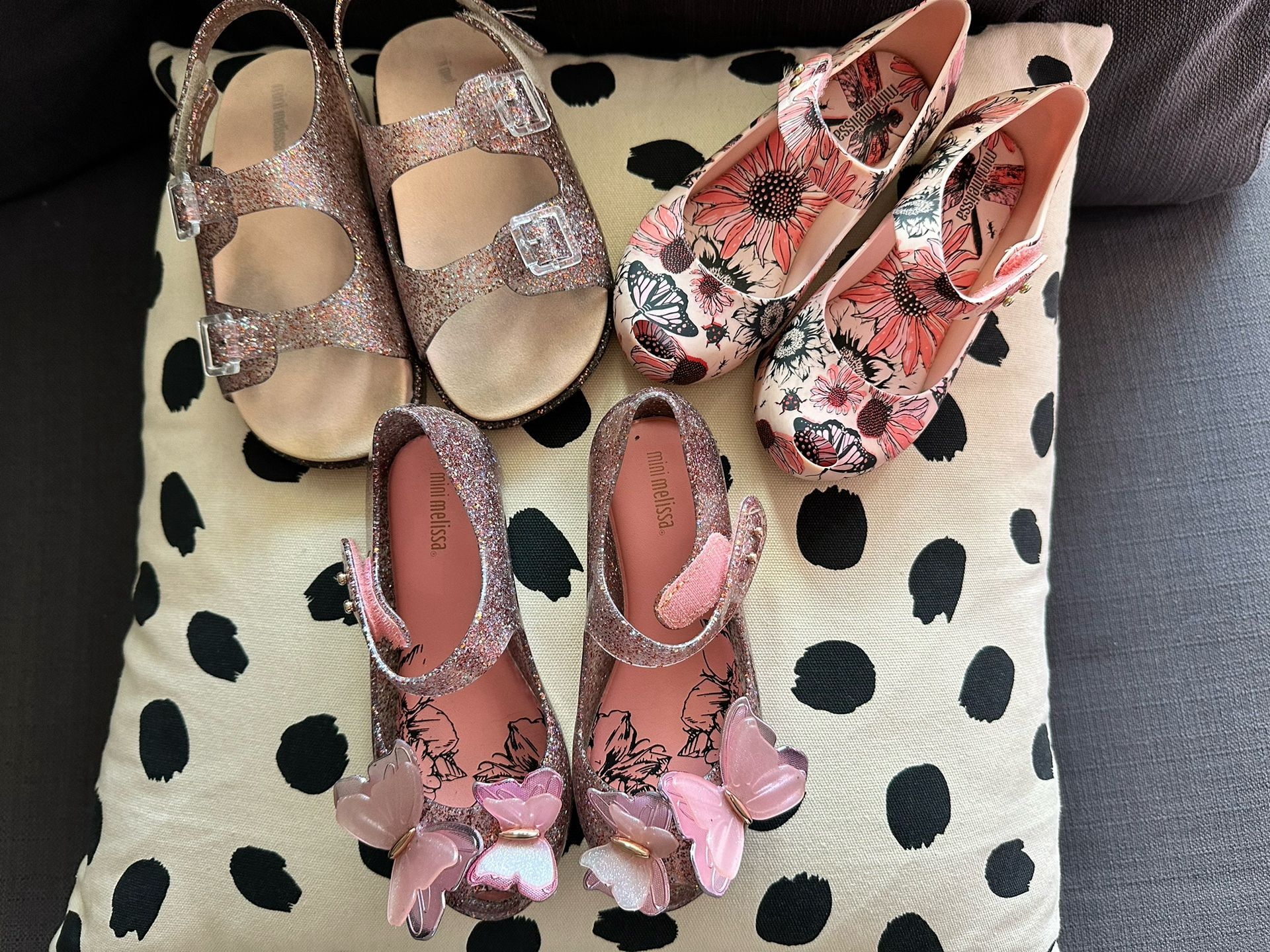 *Lot of 3 Mini Melissa girls jelly shoes Size 11