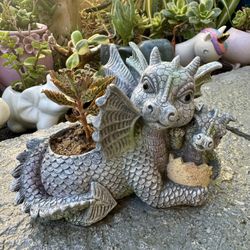 🔥 RARE: 🔥 🐉 🐉 Dragon Mom and Child Planter 🪴 