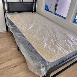 Cama Twin Size Nueva En Su Caja Incluye Colchon