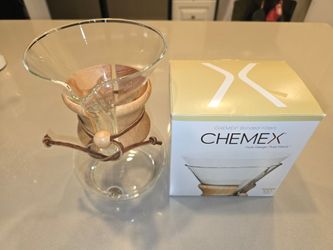 Chemex Pour-Over Glass Coffee Maker 6-cup with Filter