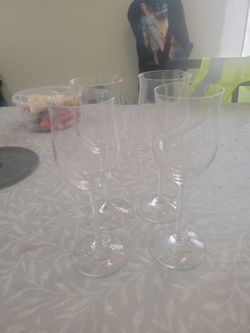 4 / set  marquis  8.5 inch  Waterford crystal tall wine glasses 🍷