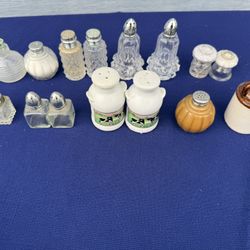 Vintage Salt & Pepper Shaker Lot – Milk Glass, Glass, Stoneware