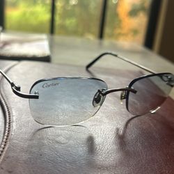 Cartier custom blue high end designer glasses