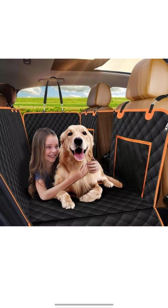  Back Seat Extender for Dogs, Supports 400lb+45% Larger Space, Waterproof Dog 