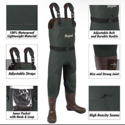 OXYVAN Duck Hunting Waders with 200G Rubber Boots Insulated,Neoprene Fishing Chest Waders for Men & Women (10)