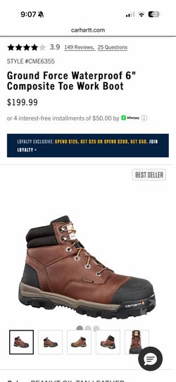 Carhartt work boot size 11 men’s