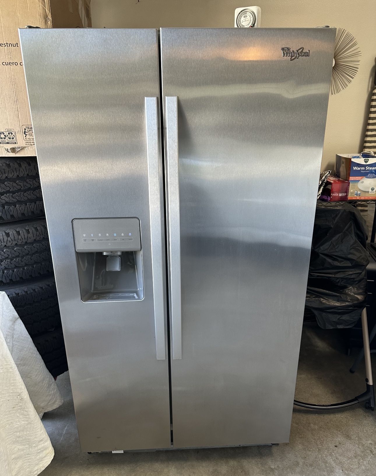 Whirlpool Side By Side Refrigerator Fridge Freezer Combo With Ice Machine Water Dispenser