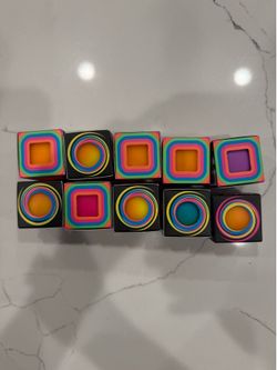 Nee Doh Mini, Cool Cube,Twirl the Groovy Glob NEEDOH SQUISH TOYS