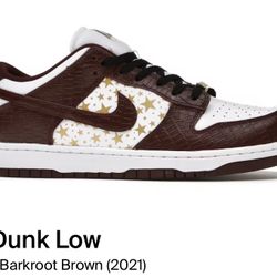 Nike SB Dunk Low Supreme Stars Barkroot Brown (2021)