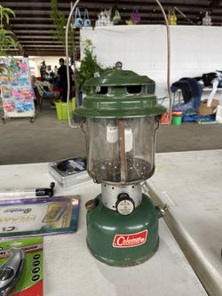 Coleman 220F Vintage 1969 Green Lantern 4 69 Pyrex Globe Pre-owned