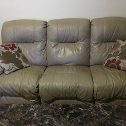  Reclining  Faux Leather Sofa And loveseat