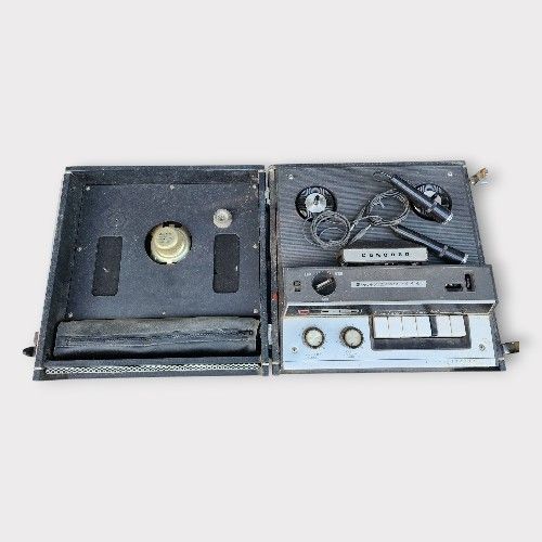 Concord Stereophonic 444 Reel-to-Reel Tape Recorder Player with Microphones Working BEST OFFER