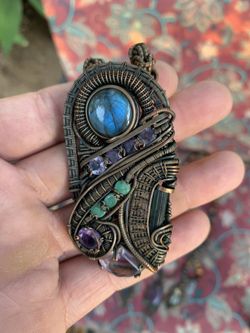 Copper Wire Wrapped Pendant (super Clean)