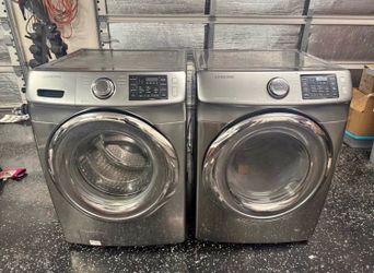Samsung Front Load Washer & Electric Dryer Set