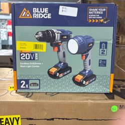 Blue Ridge 20V Drill+Light Combo