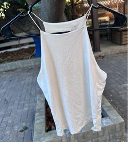 gaze White High Neck Tank Size SX