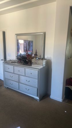 Dresser like new never used plus nightstand