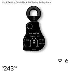 Rock Exotica Omni-Block 2.6”Swivel Pulley Black 