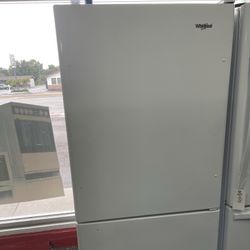 Whirlpool 21 Cu Ft Bottom Mount Freezer Fridge. 1 year Warranty 