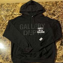 Gallery Dept. Black Logo Hoodie size large