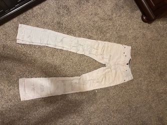 Spark grey stacked jeans