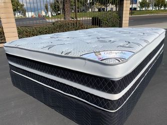 Cal king ortho bamboo pillow top mattress!•••