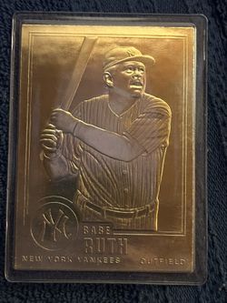 1996 Babe Ruth, Danbury 23kt. Gold, Yankees, Card#30