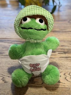 Vintage Oscar the Grouch Baby Plush