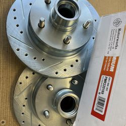 Chevy C10 81-86 Front Drill Slot Rotors Ceramic Pads