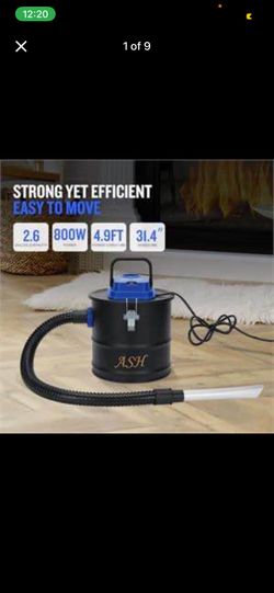 GoCampDirect Ash Vacuum Cleaner -2.6 Gallon Fireplace Ash Vac with 800w Powerful Hose Non-Woven Dust Separator | Dry Stove Vacuum for Fireplaces Pelle