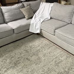 MAGNOLIA LIGHT GREY SECTIONAL FABRIC COUCH, FREE DELIVERY 🚚