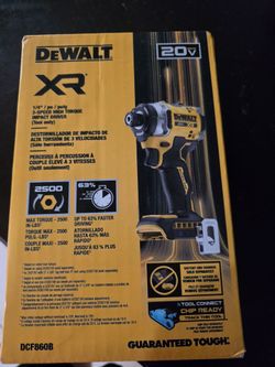 DEWALT DCF860B 20V XR Impact Driver Tool Only