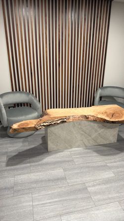 Live Edge Wood Slab Coffee Table