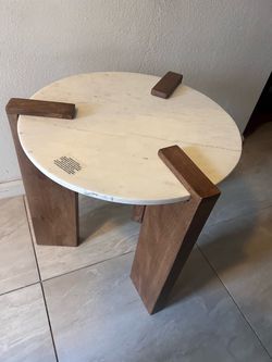 Marble top wood decor Table